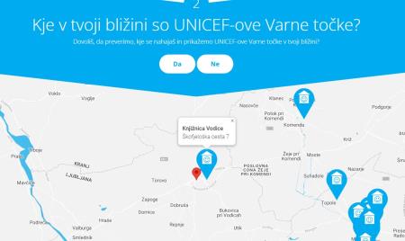 Varna točka knjižnica Vodice zemljevid